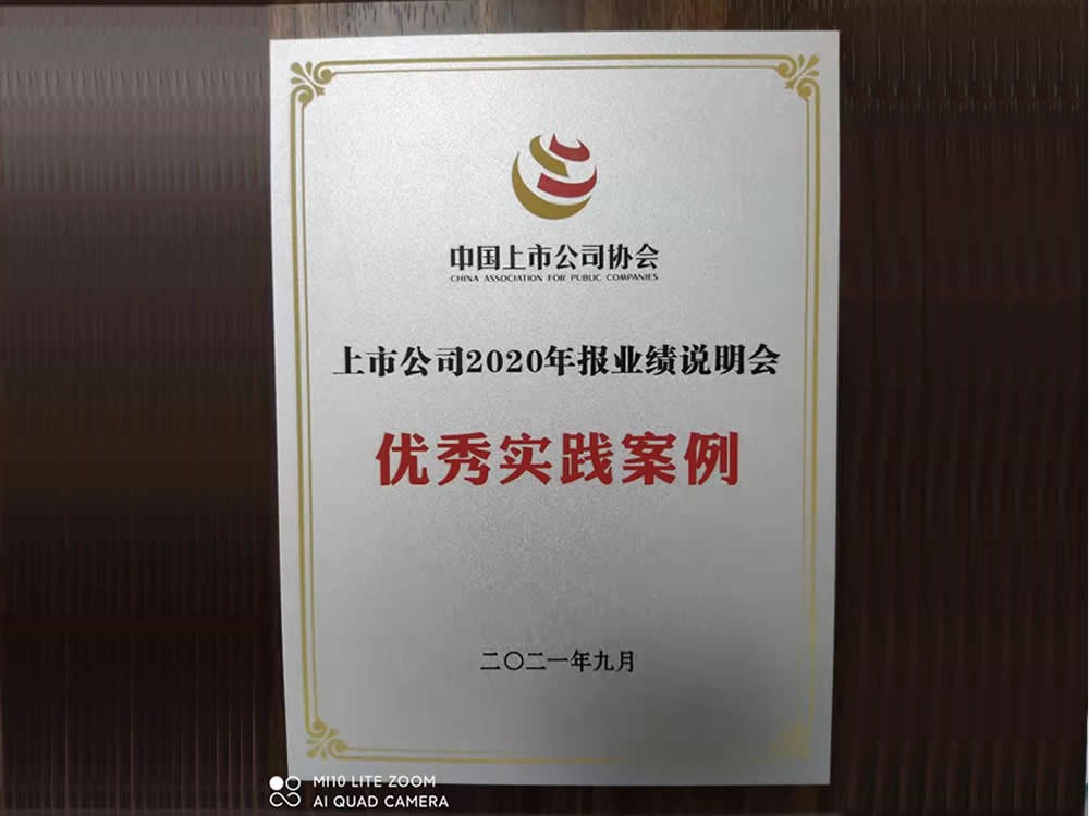 上市公司2020年報業績說明會優秀實踐案例